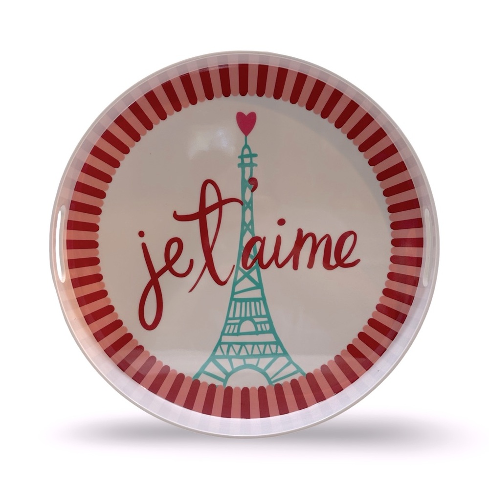 Valentine’s Day Je‎ T’aime Eiffel Tower Paris Themed Serving Tray
